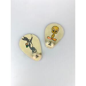 VTG Walt Disney Warner Bros Toothbrush Holders Bugs Bunny Tweety Bird Wall Mount